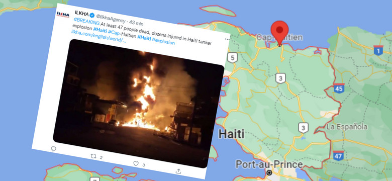 Ponad 50 osób zginęło na Haiti w wyniku wybuchu cysterny. Trzy dni żałoby narodowej