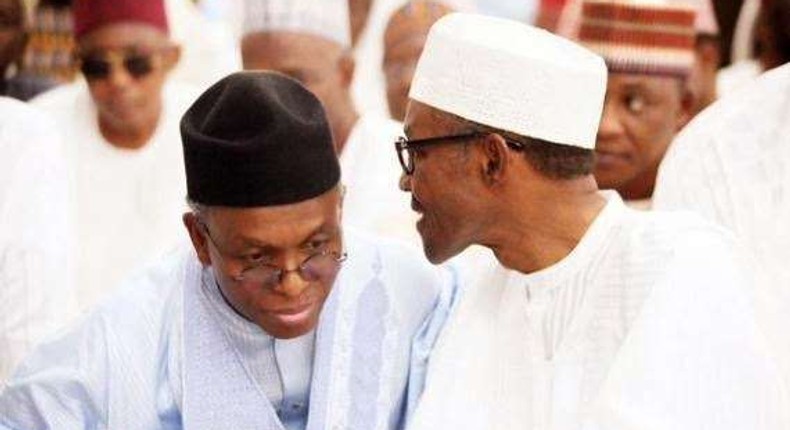 President Muhammadu Buhari and Kaduna State Governor, Nasir El-Rufai.