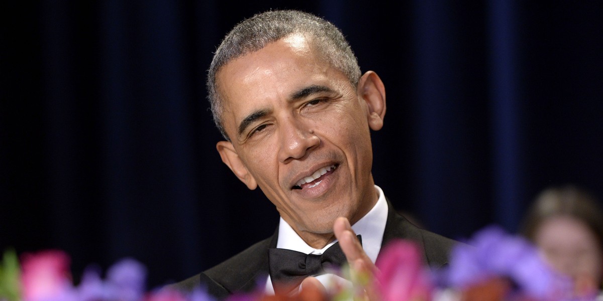 President Barack Obama speaks during the White House Correspondents' Association annual dinner on April 30, 2016 at the Washington Hilton hotel in Washington, DC.