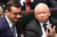 Mateusz Morawiecki i Jarosław Kaczyński w Sejmie