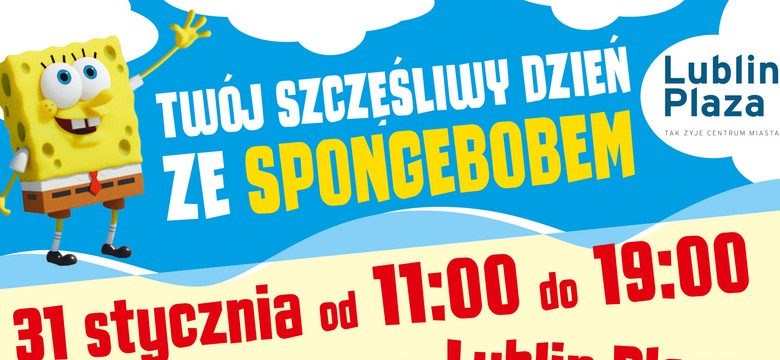 Przybij piątkę SpongeBobowi w Lublin Plaza