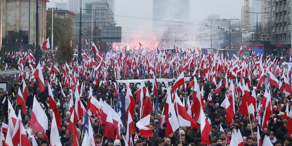 Marsz Niepodległości w ubiegłym roku. 