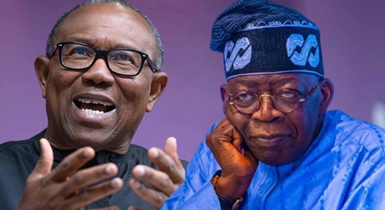 Politics tamfitronics Peter Obi and President Bola Tinubu.