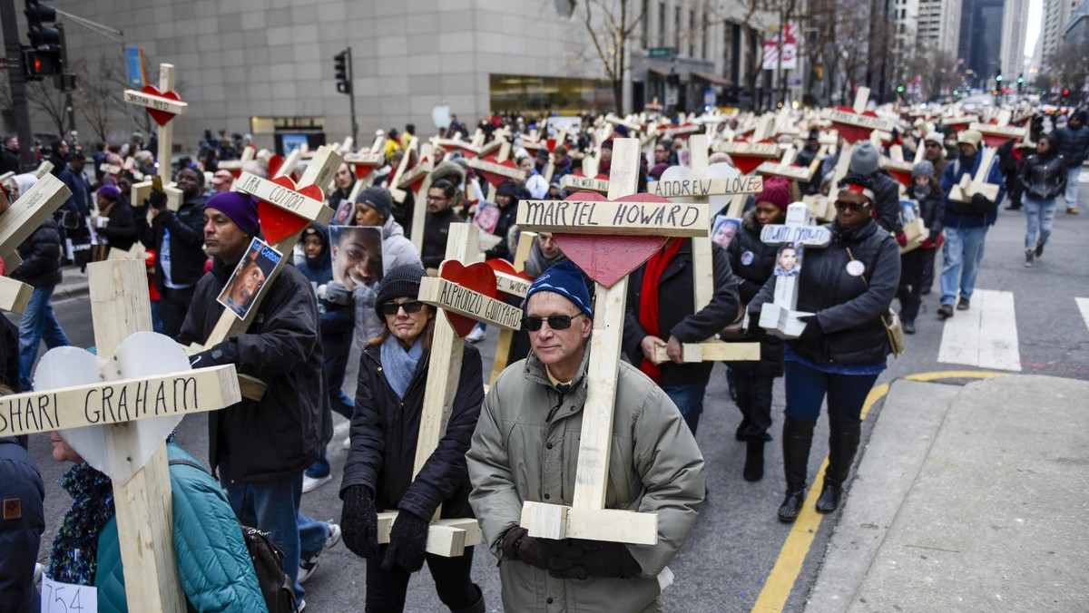 Anti-gun violence peace march in Chicago