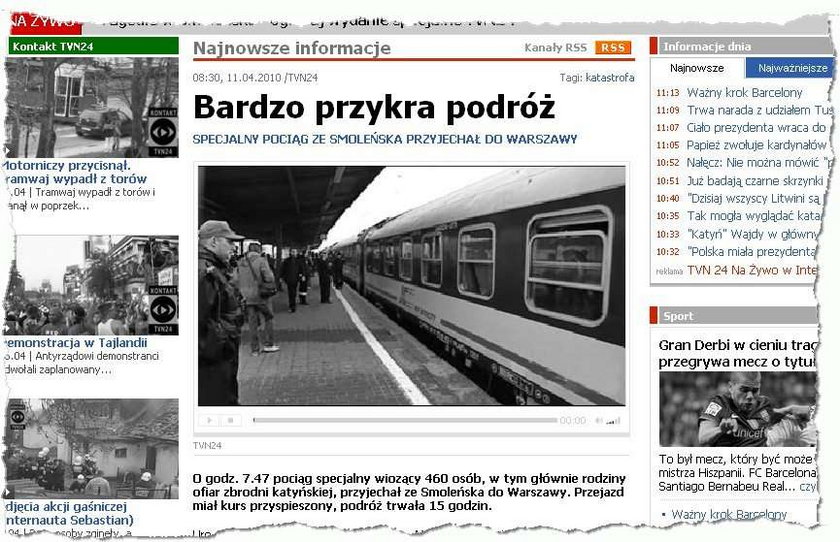 Pociąg ze Smoleńska przyjechał do Warszawy
