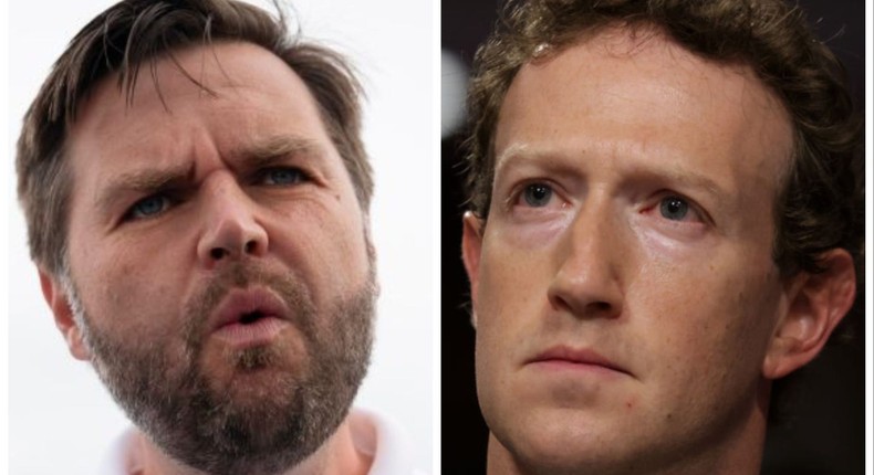 Mark Zuckerberg's Threads is blocking a link to purportedly leaked documents about JD Vance.Allison Joyce / Alex Wong / Getty