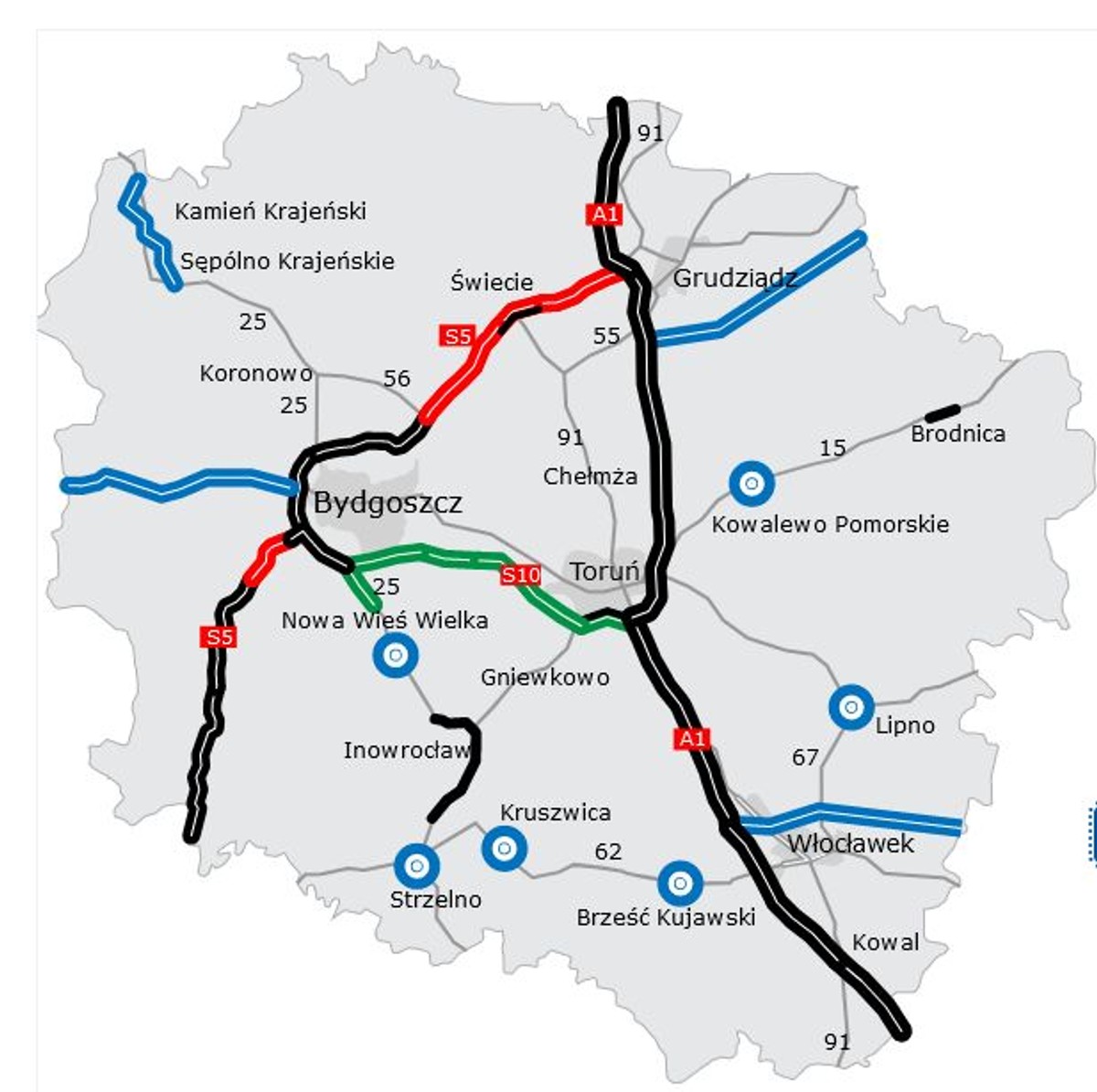 Budowa dróg w woj. kujawsko-pomorskim. Źródło: GDDKiA