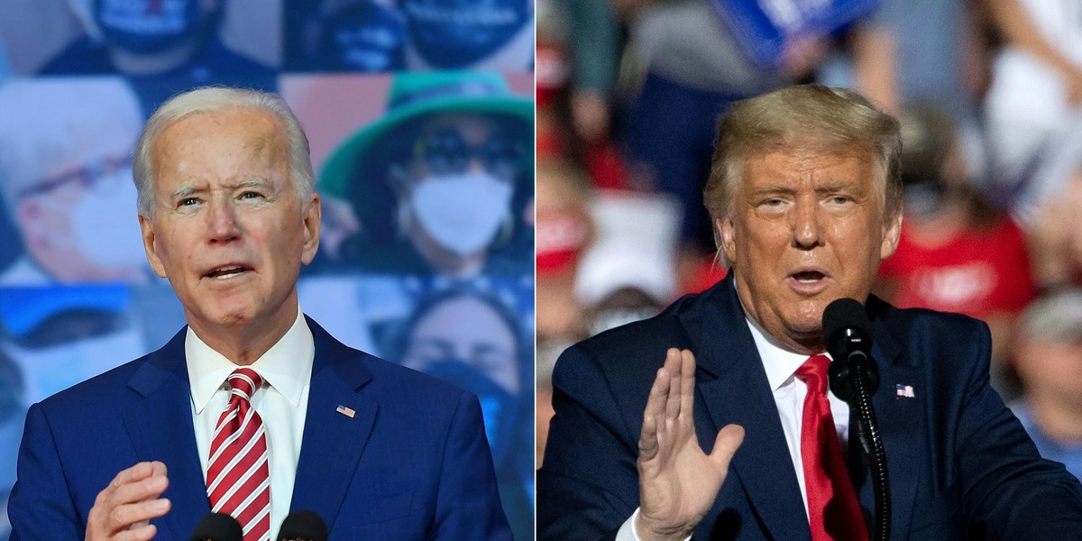 Od lewej: Joe Biden i Donald Trump.