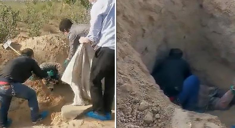 79-year-old disabled woman pulled out alive from grave 3 days after ‘fed up’ son buried her (video)