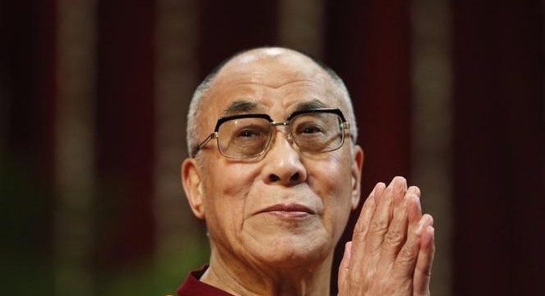 The Dalai Lama gestures before speaking to students during a talk at Mumbai UniversityThomson/Reuters