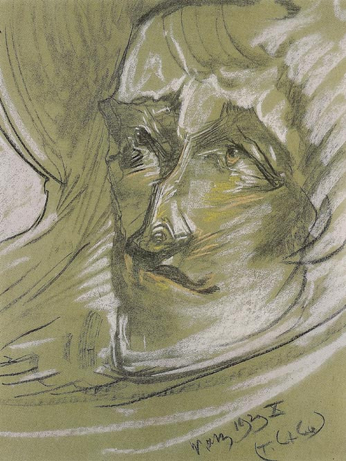 Portret Bohdana Filipowskiego, Stanisław Ignacy Witkiewicz, pastel na papierze, 1929,fot. ze zbiorów Muzeum Pomorza Środkowego w Słupsku