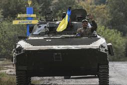 Ukraińscy żołnierze podczas ofensywy na wschód od Charkowa