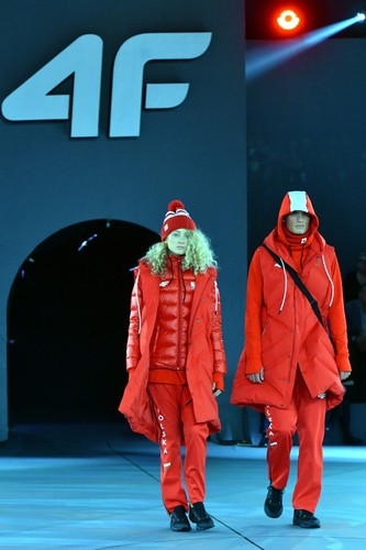 Pokaz kolekcji olimpijskiej marki 4F dla polskich sportowców, uczestników XXIII Zimowych Igrzysk Olimpijskich