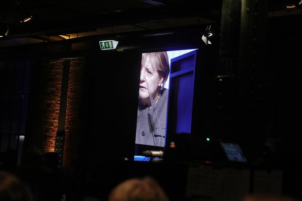 Angela Merkel w czasie spotkania wyborczego w Hamburgu, 20.09.2017