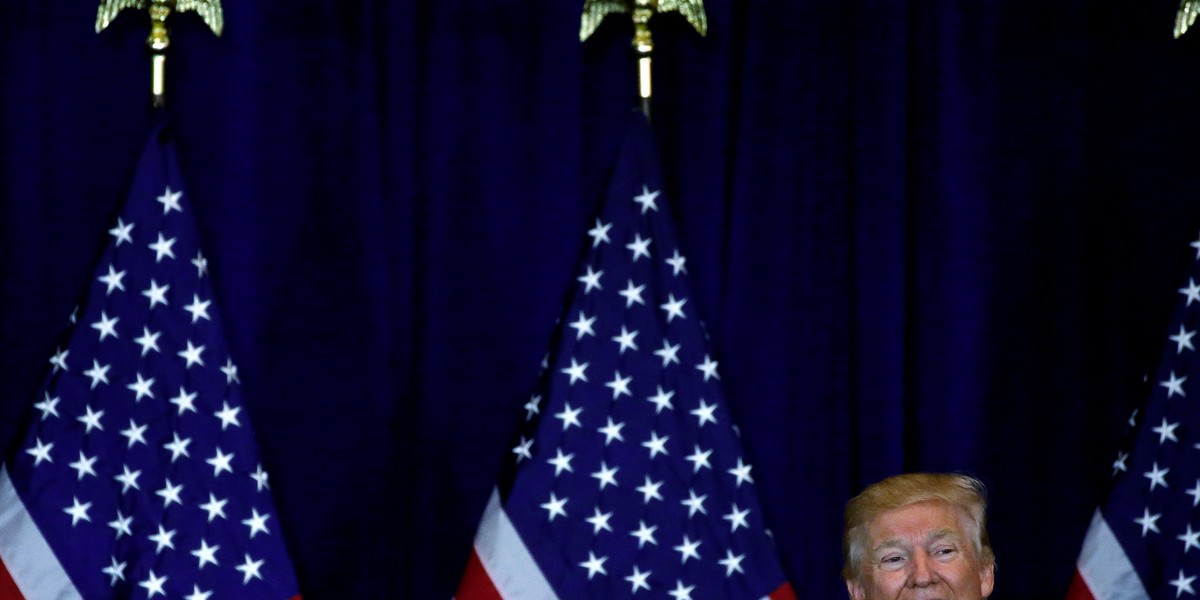 Donald Trump at an event after the Republican National Convention in Cleveland on Friday.