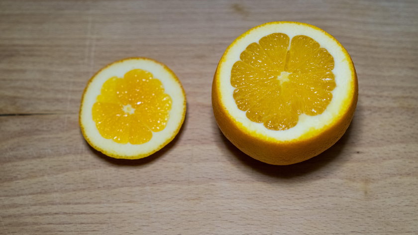 Lampion z pomarańczy
