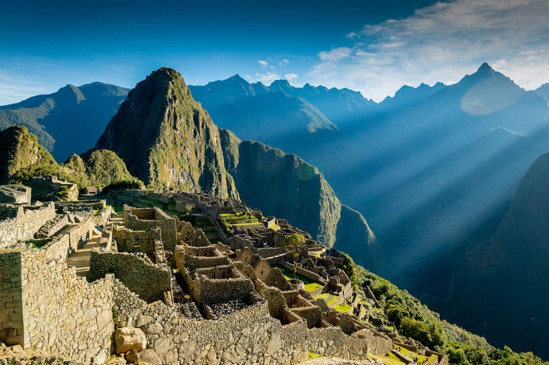 Ruiny miasta Inków Machu Picchu w Peru