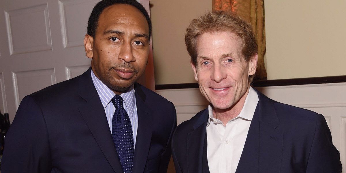 Skip Bayless, right, with Stephen A. Smith, his former cohost on ESPN's "First Take."