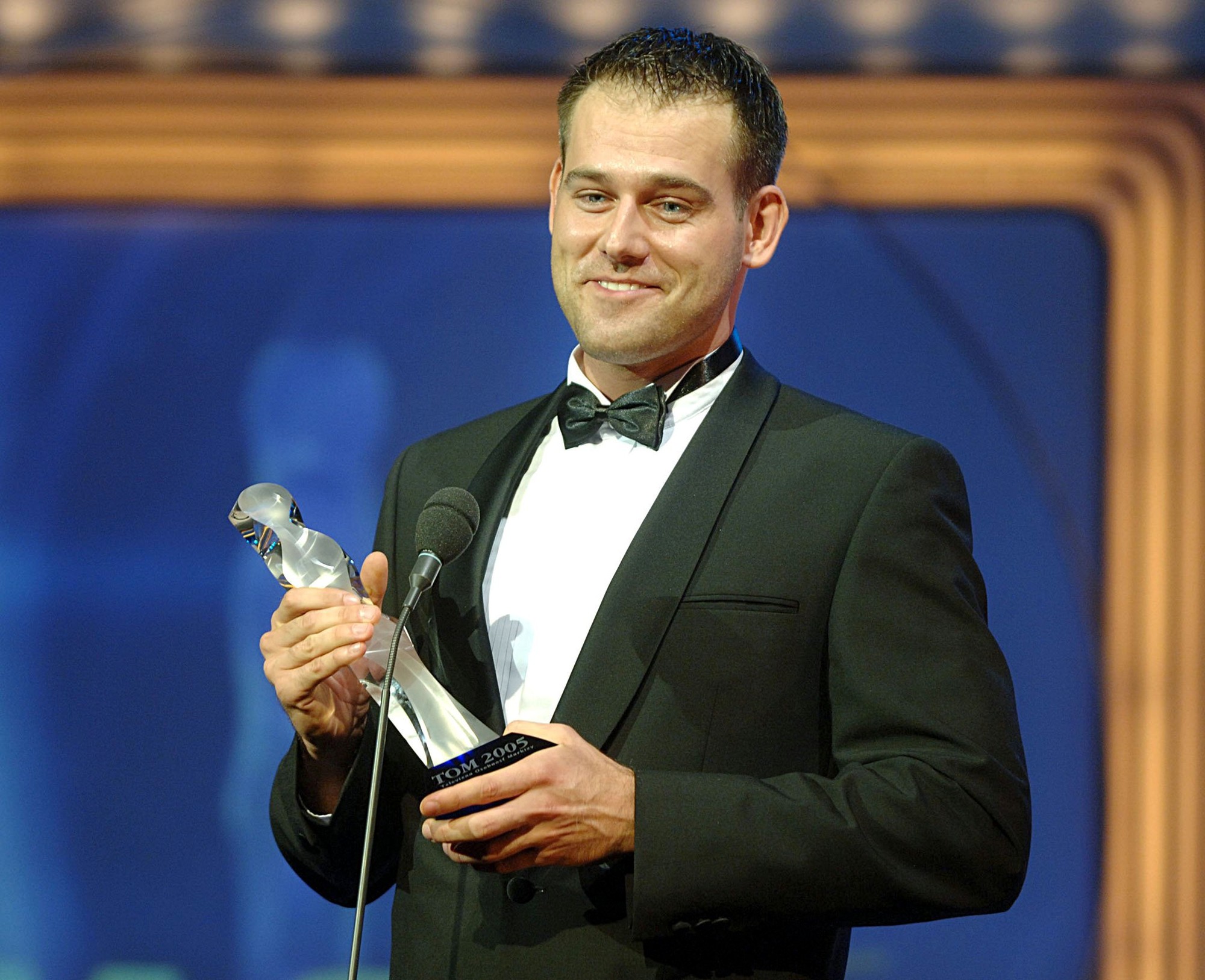Televízna osobnosť Markízy - TOM 2005 a moderátor roka Pavel Bruchala.