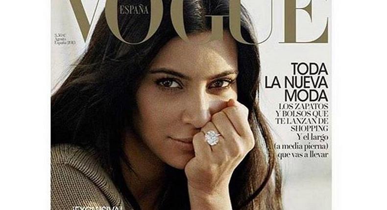 KIm Kardashian goes makeup free for Vogue Spain