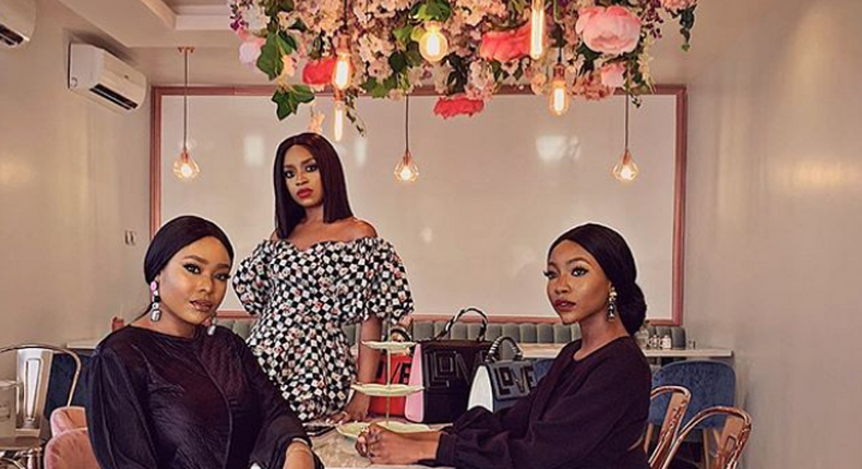 Mimi Onolaja, Ini Dima Okojie and designer Derin enjoy a girly day out at The TeaRoom Lagos