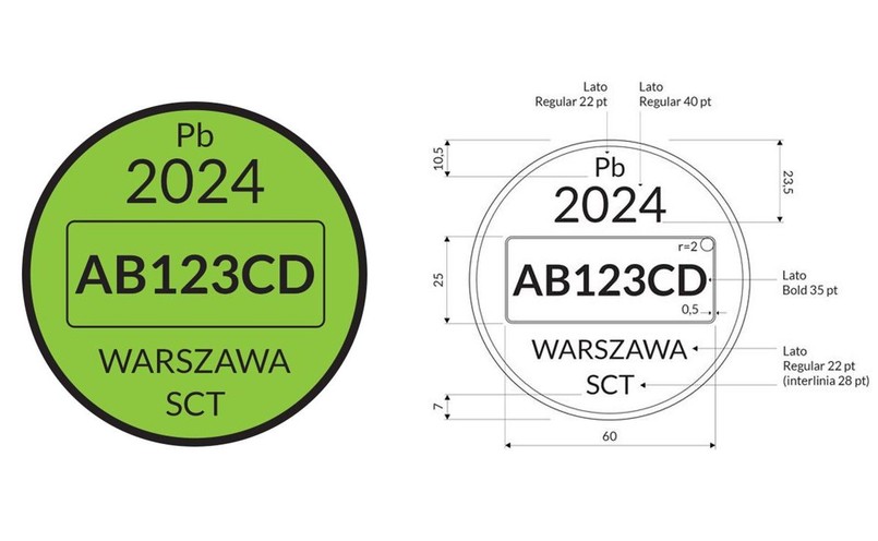 Nowa naklejka na szyby samochodów uprawnionych do wjazdu do SCT