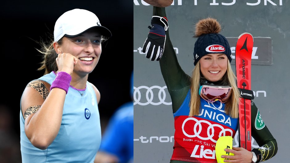 Iga Świątek i Mikaela Shiffrin