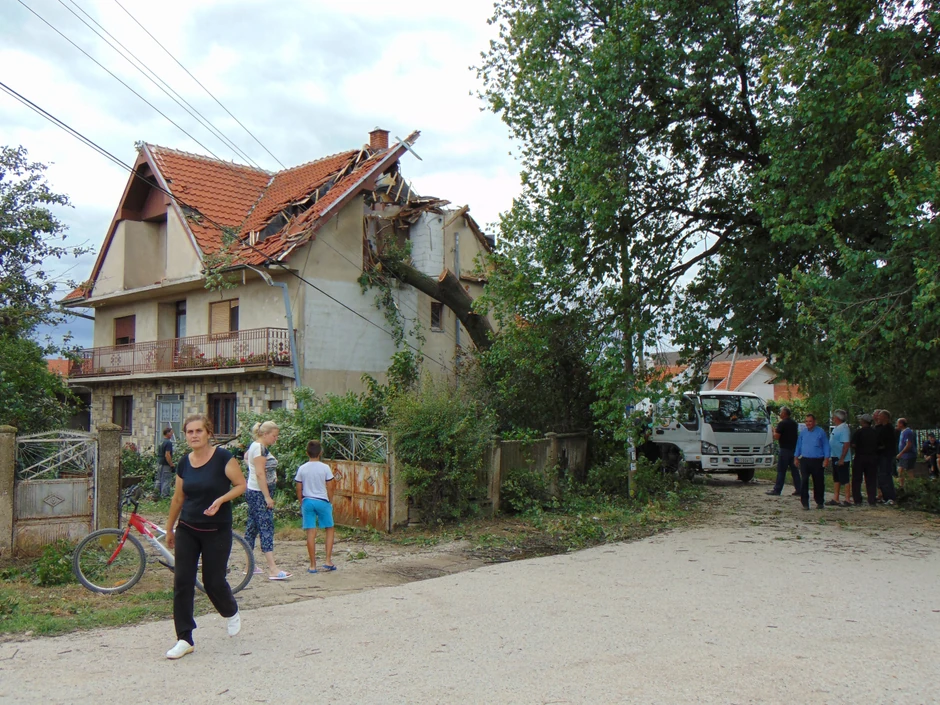 Brest pao na kuću u Donjem Međurovu