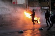 Antyrządowe protesty na ulicach stolicy Chile Santiago. Grudzień 2020