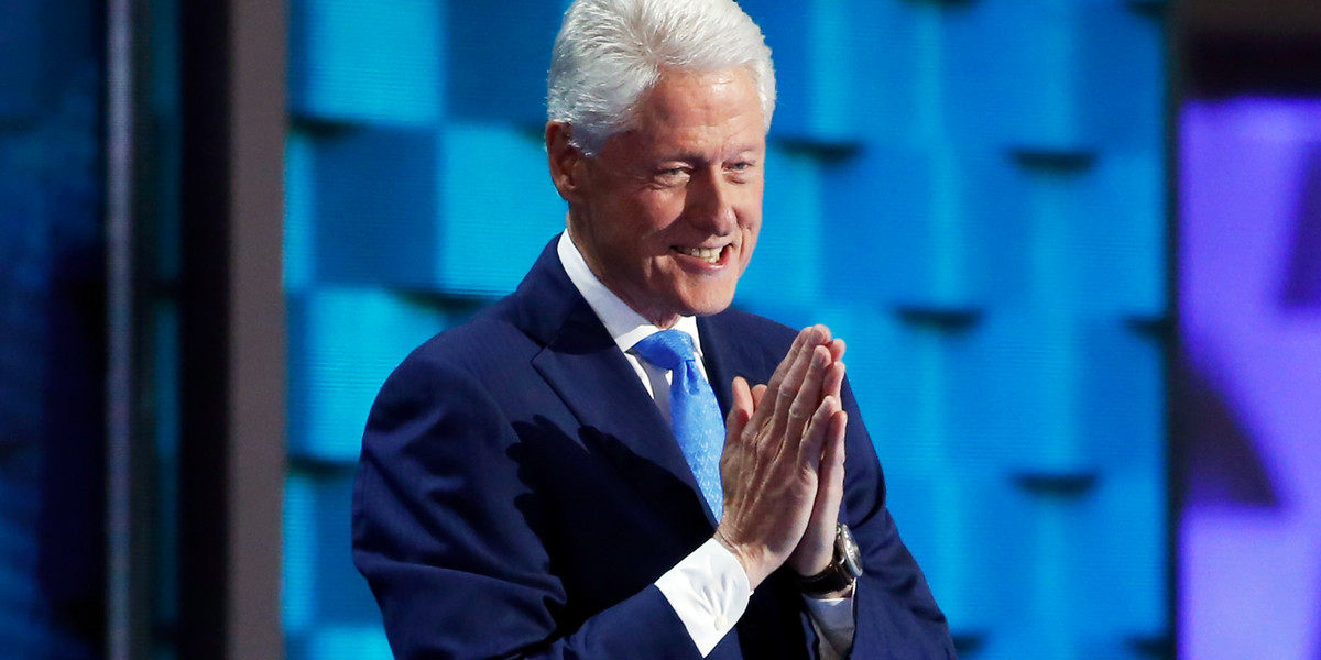 Bill Clinton at the Democratic National Convention in Philadelphia on Tuesday night.
