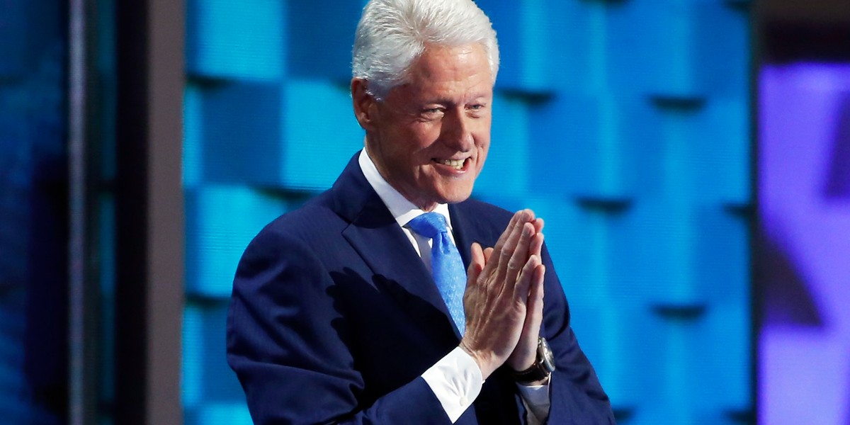 Bill Clinton at the Democratic National Convention in Philadelphia on Tuesday night.