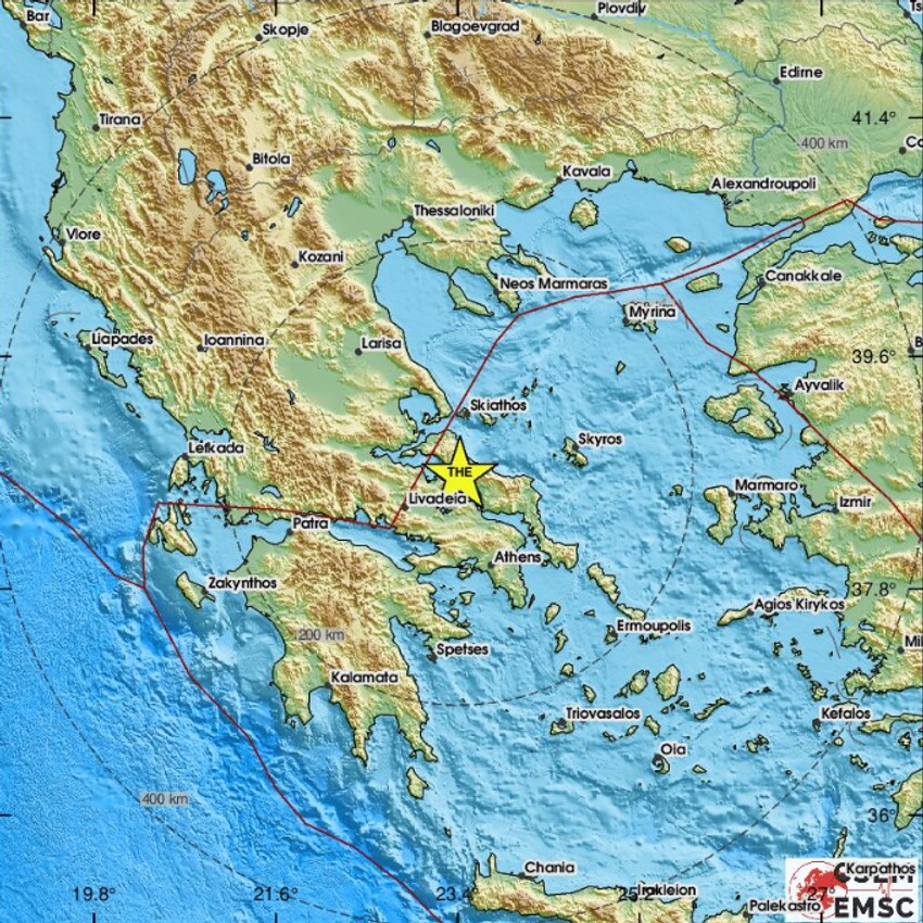 Zemljotres jutros pogodio ostrvo Evija u Grčkoj