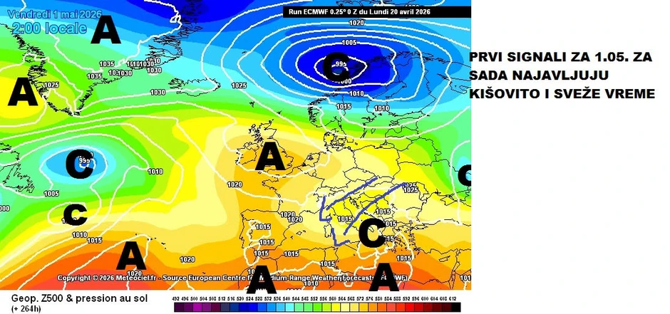 Vreme za 1. maj u Srbiji
