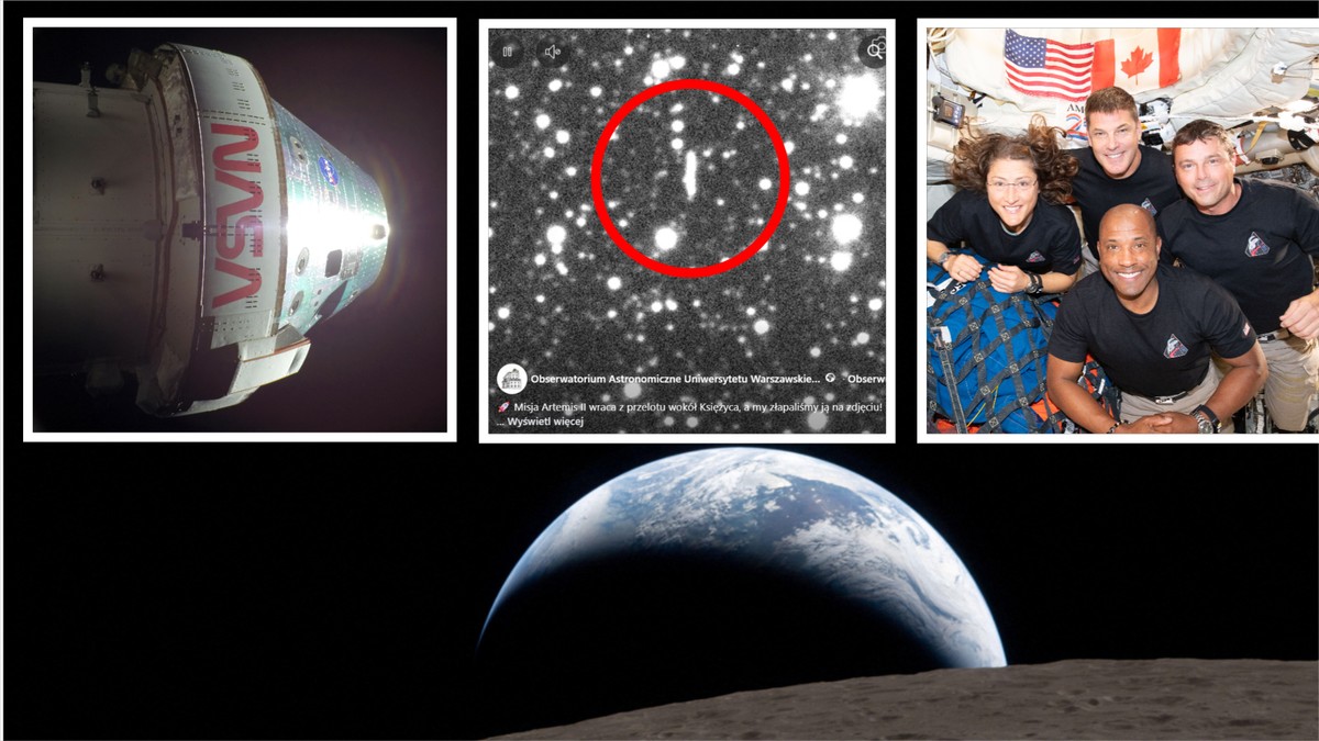 Artemis II wraca na Ziemię. Polakom udało się nagrać przelatujący statek. Kiedy lądowanie?