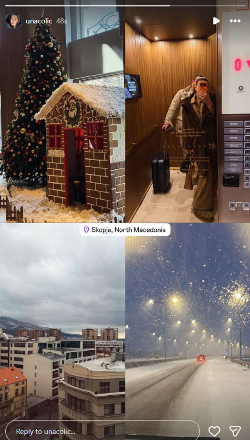 Una Čolić sa dečkom u Skoplju