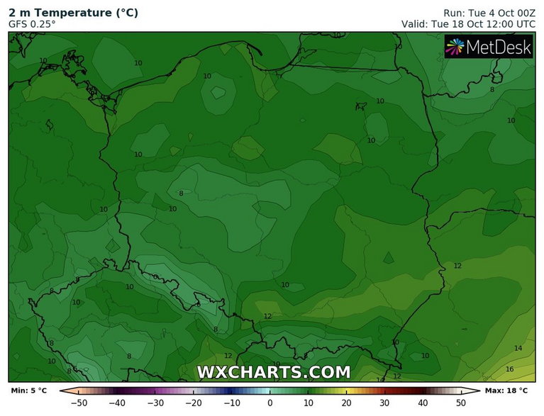 W czasie najchłodniejszych dni temperatura może nie przekraczać 10 st. C