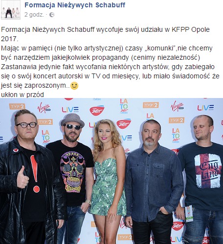 Formacja Nieżywych Schabuff na Facebooku