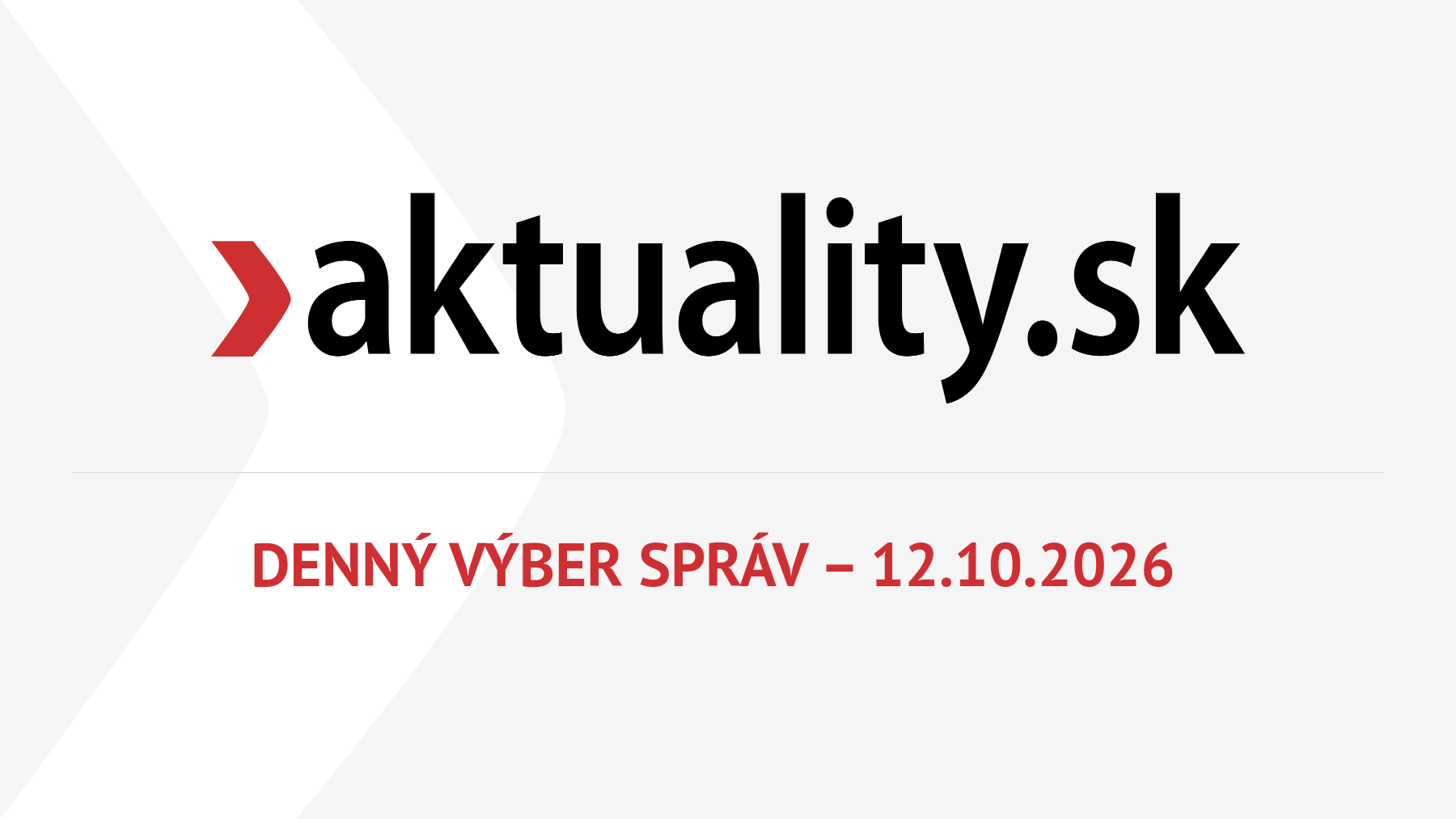 Denný výber správ - 12.10.2026