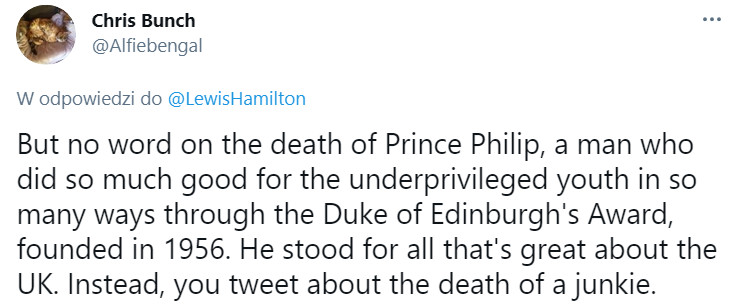 Odpowiedź na tweeta Hamiltona