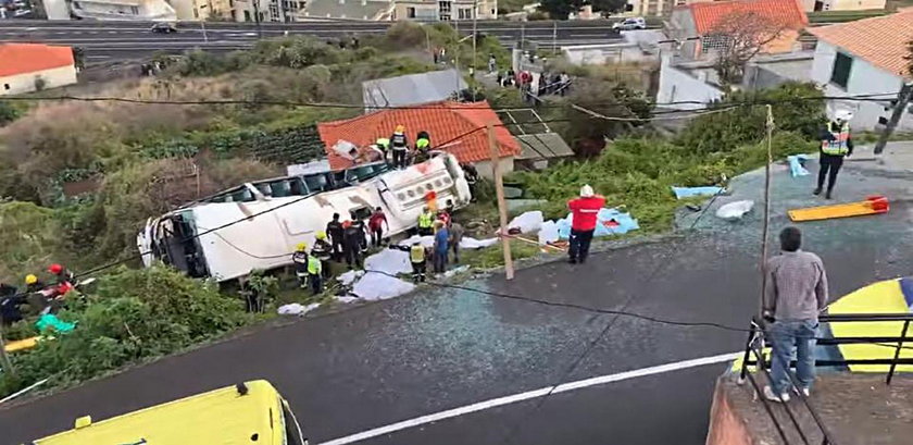 Wypadek autobusu na Maderze