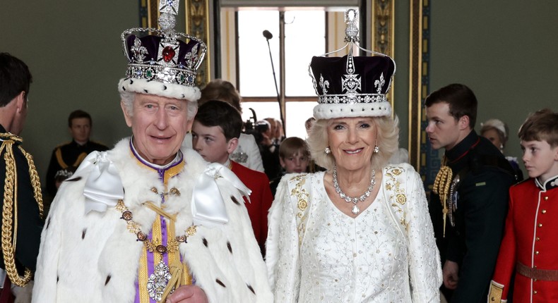 King Charles III and Queen Camilla at Buckingham Palace after the coronation, photographed by royal photographer Chris Jackson.Handout/Chris Jackson/Getty Images for Buckingham Palace