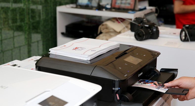 Canon PIXMA printers. A class-action complaint says the All-in-One printers won't scan when their ink is low.
