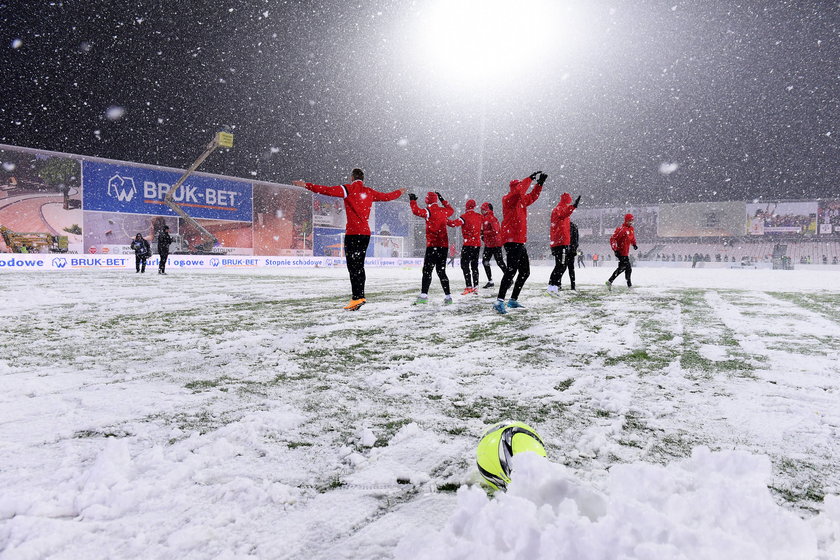 Mecz Termalica Bruk-Bet - Jagiellonia odwołany. Wszystko przez śnieg!