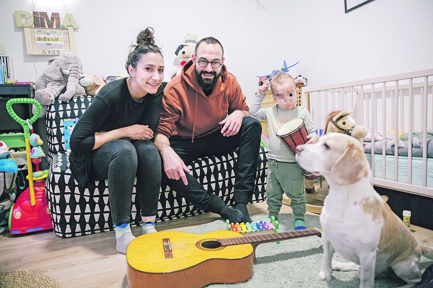 Marko Luis sa porodicom