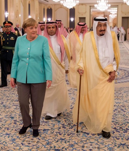 Angela Merkel i król Salman bin Abdulaziz al-Saud