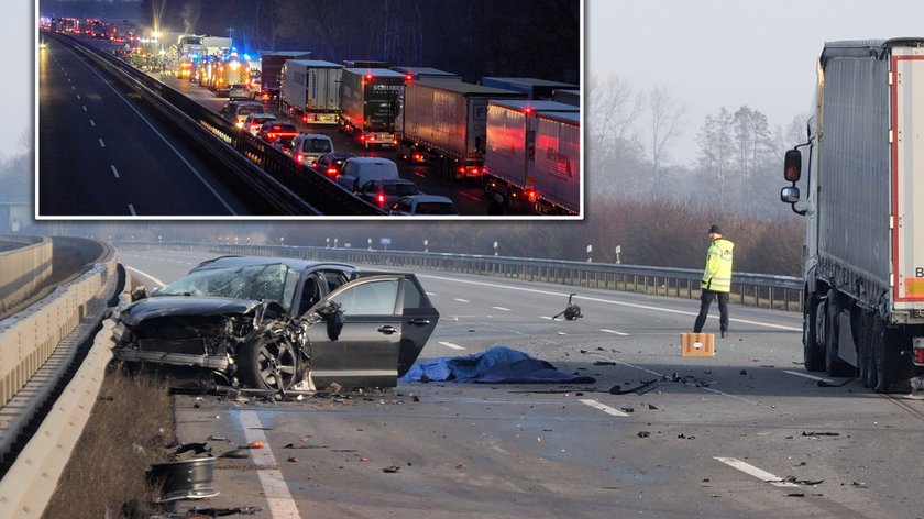 Polish Audi broken up on A1 in Germany. Two passengers escaped, one died