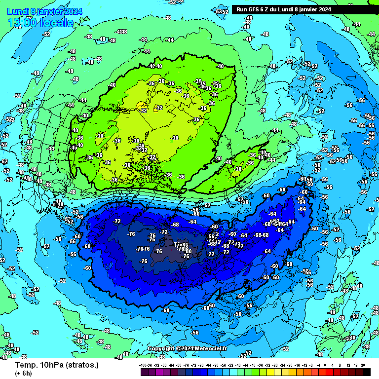 W stratosferze doszło do nagłego ocieplenia i zaburzenia wiru polarnego.