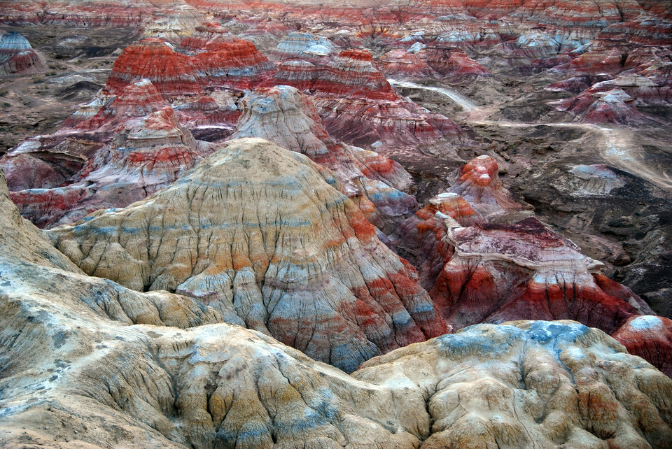 Krajobraz Danxia, Wu Cai bay, Xinjiang, Chiny