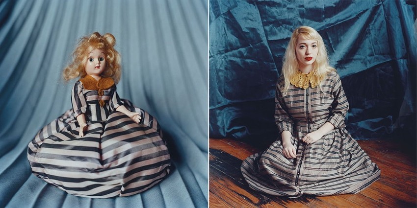 Mlada slikarka je rado prihvatila autorkin predlog kada joj je prišla u metrou. Haljinu su zajedno pronašle na "Ibeju" (FOTO: Annie Collinge)