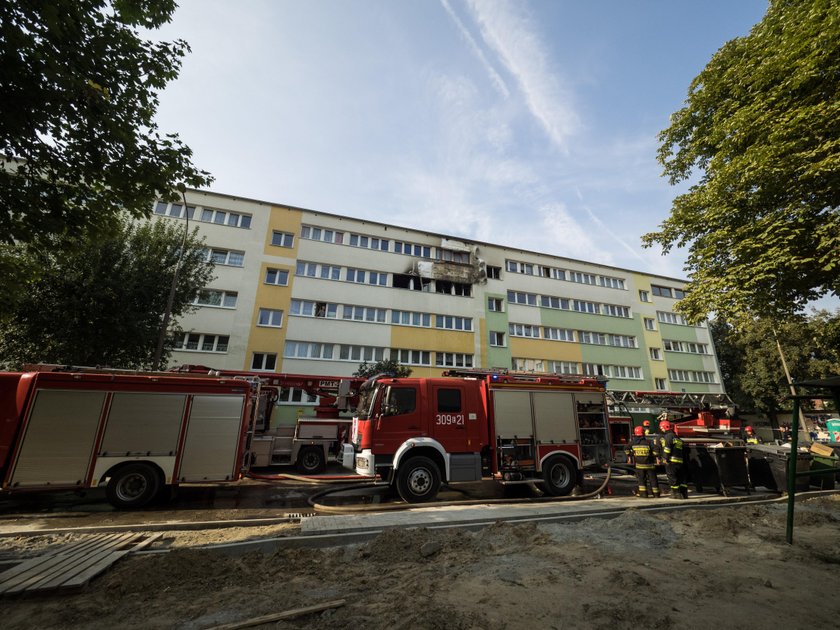 Pożar w bloku na Teofilowie 